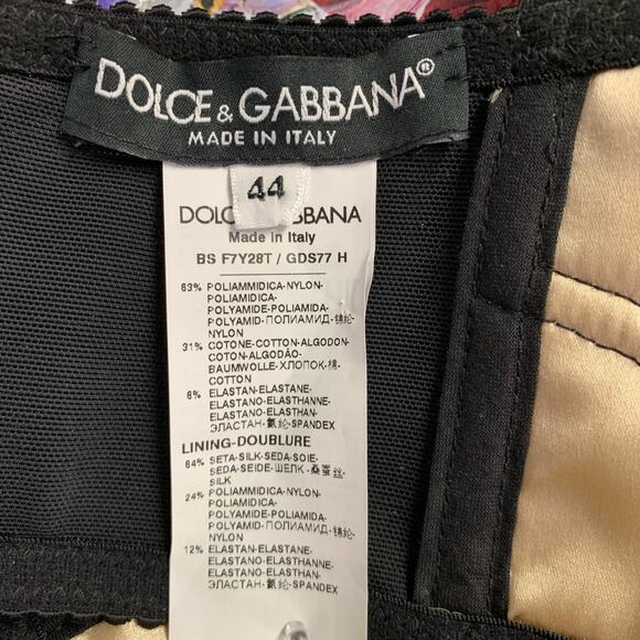 DOLCE & GABBANA Size 8 Multi Color Nylon Blend Floral Bralette - Picture 6 of 8